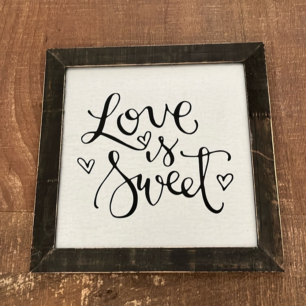 “Love is Sweet” wall hanging